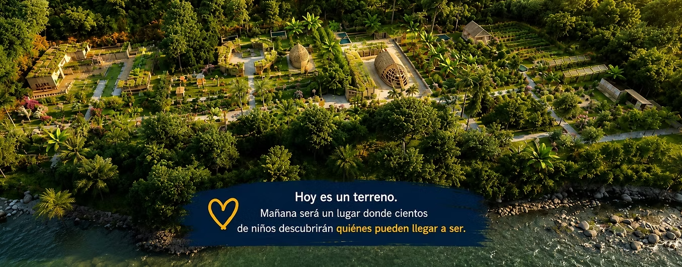 Vista aérea del terreno de la fundación - San Antonio del Tequendama